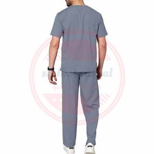 Conjunto de uniforme de hospital \ Traje de Enfermería de manga larga y corta transpirable personalizado para hombres con bolsillos - Product Image 3