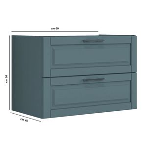 Per mobiletto bagno Chloe Blue-Grey con due cassetti mobili confezionati 59x45, 2 xh54 cm - Product Image 2