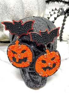 High Quality <b>Halloween</b> Punk Funny Rice Beads Earings Trendy Exaggerated Personality Sewing Classic Fashion <b>Earrings</b> Wholesale - Product Image 6