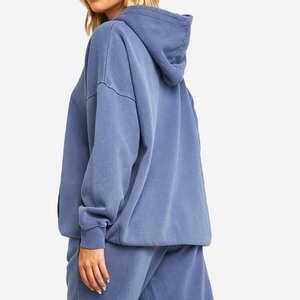 Minorista Personalizado Invierno Transpirable Peso pesado 100% Algodón Color sólido Jersey Chándal Conjunto Unisex Sudadera con capucha Jogger Hombres - Product Image 6