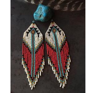 Pendientes de cuentas de semillas de cristal de moda para niñas - Product Image 3