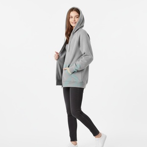 Sweat à capuche zippé élégant pour femmes Fournisseur d'usine OEM Vente en gros sur mesure Vêtements d'extérieur décontractés à la mode Sweats à capuche streetwear de gymnastique en polaire - Product Image 6