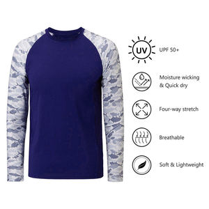 Camiseta de manga larga de rendimiento de caza para hombre, camiseta de pesca UPF50 +, ropa de pesca OEM, camiseta de pesca de manga larga - Product Image 4