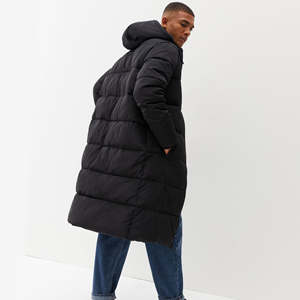 Chaqueta Bomber Acolchada Larga de Alta Calidad con Logotipo Personalizado para Hombre en Tela de Lona con Logotipo Personalizado, la Mejor Chaqueta Acolchada Larga para Hombre - Product Image 3