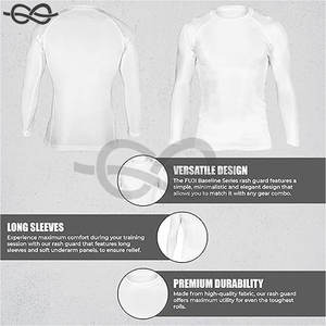Manga larga Jiu Jitsu Rashguard Durable BJJ Rashguard Hombres Mujeres Camisa de compresión cómoda Entrenamiento de Jiu Jitsu brasileño - Product Image 5
