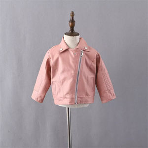 Blouson en cuir de moto personnalisé de haute qualité pour enfants unisexes, veste coupe-vent cool, col montant, devant, hiver - Product Image 5