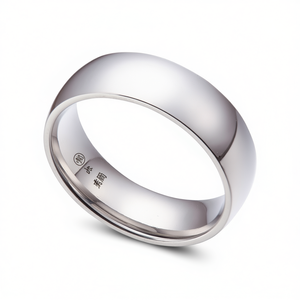Anillo de boda Fancy & Stacy Comfort Fit de 7 mm, acero inoxidable, pulido a espejo, unisex, talla 6 - Product Image 2