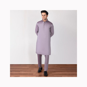 ชุดสูท shalwar kameez ของผู้ชายเสื้อ100% ระบายอากาศได้ดีสำหรับชุดลำลองฤดูร้อน - Product Image 1