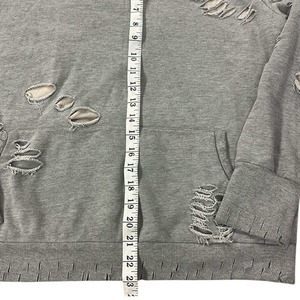 Sweat à capuche vintage en molleton 350g, coupe oversize, effet délavé, broderie et patchwork, 100% coton, effet soleil délavé pour l'hiver - Product Image 3