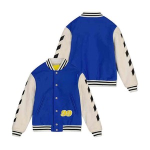 แจ็คเก็ตเบสบอลแบบวาร์ซิตี้สั่งทำขายส่งสำหรับผู้ชาย พร้อมปกตั้ง คอปกกันน้ำและระบายอากาศได้ ดีไซน์ปรับแต่งได้ - Product Image 6