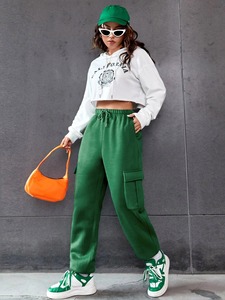 High Quality Fashionable Stylish Ladies Winter Trousers <b>Women</b> Casual Cotton <b>Fleece</b> <b>Joggers</b> for Sale - Product Image 4