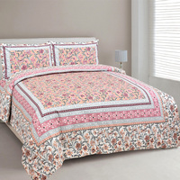 Ensemble de literie imprimé 100% coton avec taie d'oreiller 200TC 90x108 pouces sans Azo, offre spéciale