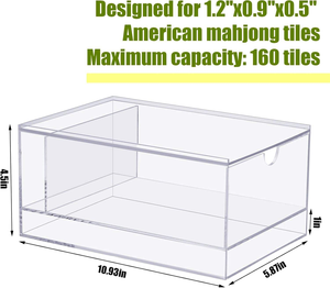 Caja de Almacenamiento para Mahjong de Acrílico con Diseño de Caparazón de Tortuga, Tapa Deslizante, Organizador para Fichas de Mahjong y Accesorios de Mesa - Product Image 4