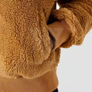 New Arrival Customized <b>Sherpa</b> Fluffy Fleece <b>Hoodie</b> Sweatshirts Heavyweight Thick Fur Pullover Hoodies for <b>Men's</b> - Product Image 3