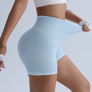 Pantalones de Yoga de cuatro puntos Cintura alta Peach Lifting Caderas Exterior Usar Ciclismo Fitness Correr Bolsillo Pantalones cortos deportivos para mujeres - Product Image 5
