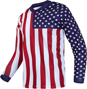 Jersey de Motocross Personalizado, Ajuste Atlético, Manga Larga, para Carreras de Motocross en Carretera y Tierra, Transpirable, Invierno, % Poliéster, Personalizado - Product Image 1
