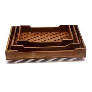 Plateau de service en bois personnalisé pour les desserts et à usage décoratif à bas prix - Product Image 4