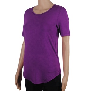 Camisetas de algodón para mujer, ropa elegante de marca de alta calidad, camisas elásticas - Product Image 1