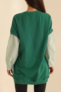 สเวตเชิ้ตลำลองคอกลมสำหรับผู้หญิงเสื้อสเวตเชิ้ตโลโก้ออกแบบได้ตามต้องการ - Product Image 4