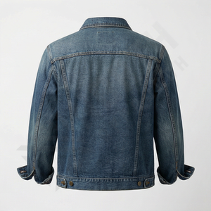 Veste en jean délavée pour homme, manteau en jean décontracté, vêtements d'extérieur de haute qualité, fabricant et fournisseur de mode, style streetwear - Product Image 2