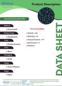 Eco-Friendly Black Recycled Polypropylene (R-<b>PP</b>) Molding Grade Plastic Sustainable Product - Product Image 3
