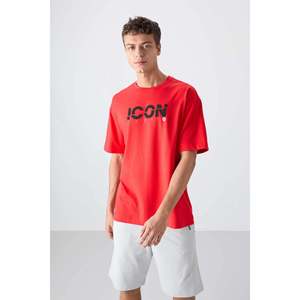เสื้อยืดคอกลมโอเวอร์ไซส์พิมพ์ลายสำหรับผู้ชาย Tommylife Wholesale รุ่น 88331 สีดำ - BLACK - Product Image 6