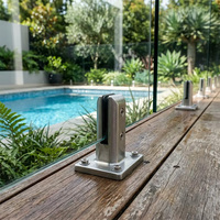 HIMOWAY Offres Spéciales Pièces de Balustrade en Acier Inoxydable Spigot pour Garde-corps en Verre Terrasse Escalier Porche Balcon Villa Design Moderne Sécurité