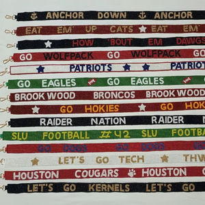 Custom Handmade Beaded <b>Purse</b> Straps for College Sorority Colorful <b>and</b> Adjustable Seed Bead <b>Handbag</b> Strap - Product Image 1