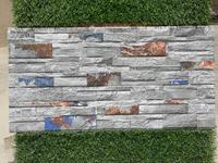 Carreaux muraux en céramique WPC de style moderne rustique, aspect pierre d'ardoise, pour salle de bain, extérieur, prix d'usine en Inde, technique de mosaïque