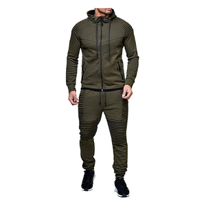 Survêtement décontracté en coton tissé respirant de haute qualité pour homme, modèle 2021, personnalisable, pas cher, épais, avec fermeture éclair - Product Image 4