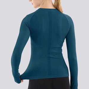 Chemise de compression à manches longues pour femmes haute performance avec tissu respirant et soutien musculaire - Product Image 2