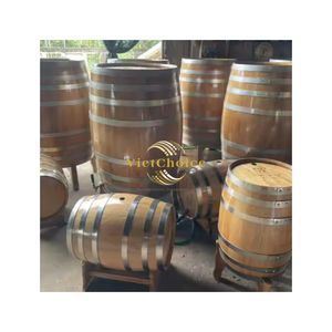 VIETCHOICE Tout nouveau baril à vin et à whisky en bois de chêne de grande taille 200L-500L, seaux à glace, bacs à boissons, style américain, rayé, fait à la main - Product Image 2