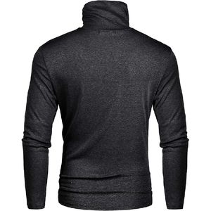 Nouveau gros qualité supérieure polyester couleur unie pull pull hommes col rond épais printemps chandails - Product Image 2