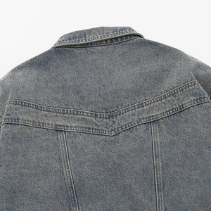 Tissus en denim délavés et vieillis sur mesure, veste en denim sur mesure pour hommes, vestes pour hommes - Product Image 5