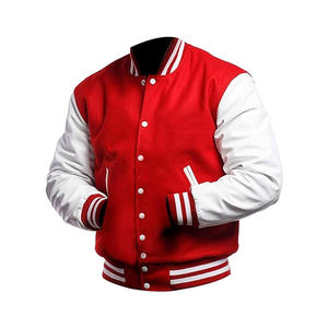 Chaqueta de béisbol universitaria Varsity de talla grande 4XL para hombre de moda, estilo Letterman de lujo único, Parche en blanco bordado 3D Collage - Product Image 1