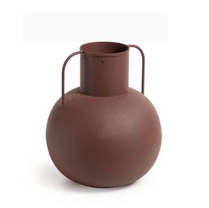 Jarrón Moderno de Metal Abstracto, Aspecto Mate de Terracota, Centro de Mesa de Arte en Hierro, Maceta de Metal Personalizada al por Mayor para Decoración - Product Image 2