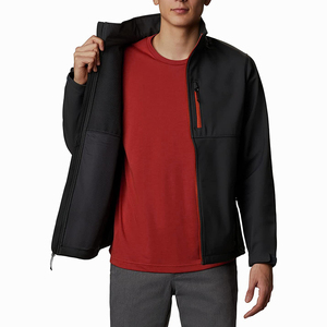Lightweight Unisex Coated Spring <b>Waterproof</b> SoftShell <b>Jacket</b> Canvas Formal Breathable Front Logo for Active Outdoor Use - Product Image 4