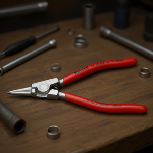 Alicates Knipex cromados para circlips externos en ejes, mangos recubiertos de plástico con puntas rectas - Product Image 3