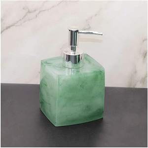 การออกแบบใหม่สีเขียวเรซิ่นห้องน้ำชุดผู้ถือและโลชั่นตู้ที่มีคุณภาพที่ดีที่สุดชุดห้องน้ำสำหรับราคาไม่แพง - Product Image 6