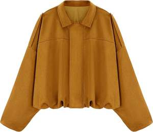 Veste de sport unisexe décontractée en satin de coton 100% aspect daim respirant coupe-vent imperméable personnalisable à l'avant pour le printemps - Product Image 3