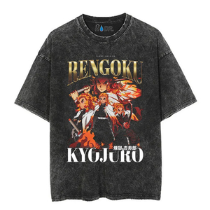Nouveau T-shirt à manches en jersey imprimé personnalisé en coton lavé Vêtements pour hommes T-shirt à manches courtes - Product Image 5