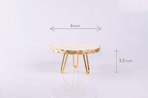 Support à gâteau en marbre au design tendance et nouveau pour une table de dessert élégante créant une présentation accrocheuse pour les invités et les visiteurs - Product Image 2