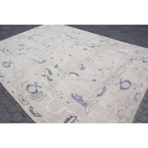 Alfombra, 9.1x12.4 pies, Alfombra Vintage, Alfombra Oriental Gris de Lana - Product Image 2