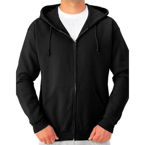 Sweat à capuche zippé pour homme de haute qualité avec impression de logo personnalisé, en tissu polaire polyester/coton, respirant et écologique pour l'hiver - Product Image 1