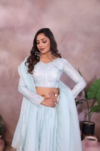 Lehenga Choli Indien et Pakistanais Élégant pour Femme, Blouse de Créateur Haut de Gamme, Imprimé Numérique, Longueur Ras du Sol, Tenue de Mariage et de Fête, OEM - Product Image 2