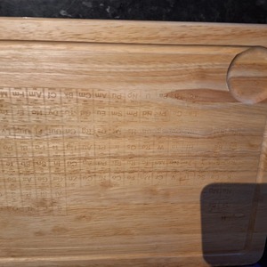 Tabla de Cortar de Madera con Diseño de la Tabla Periódica, Tabla de Cocina Multiusos para Actividades de Cocina para Niños y Adultos, de la India - Product Image 4