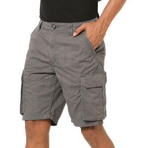 Short cargo classique de haute qualité pour hommes avec poches avant Motif solide Street Style Vente en ligne pour l'hiver - Product Image 1