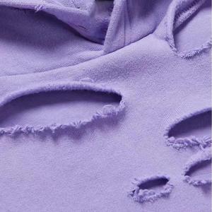 Custom Embroidered Streetwear 100% Cotton Vintage Distressed Acid Wash Sun Faded Pullover <b>Hoodie</b> for Men - Product Image 4