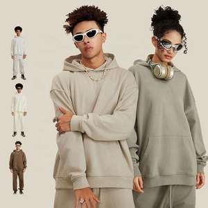 Survêtement d'Hiver Surdimensionné Personnalisé Street Wear Broderie Pantalon Cargo Empilé à Capuche Ensembles Flare Joggers Sportswear Survêtements - Product Image 2