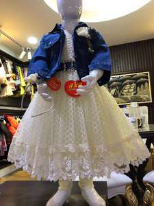 Vestido con Top de Mezclilla para Bebé Niña Nuevo Diseño de Sombrilla con Diadema Última Colección de Ropa de Fiesta - Product Image 3